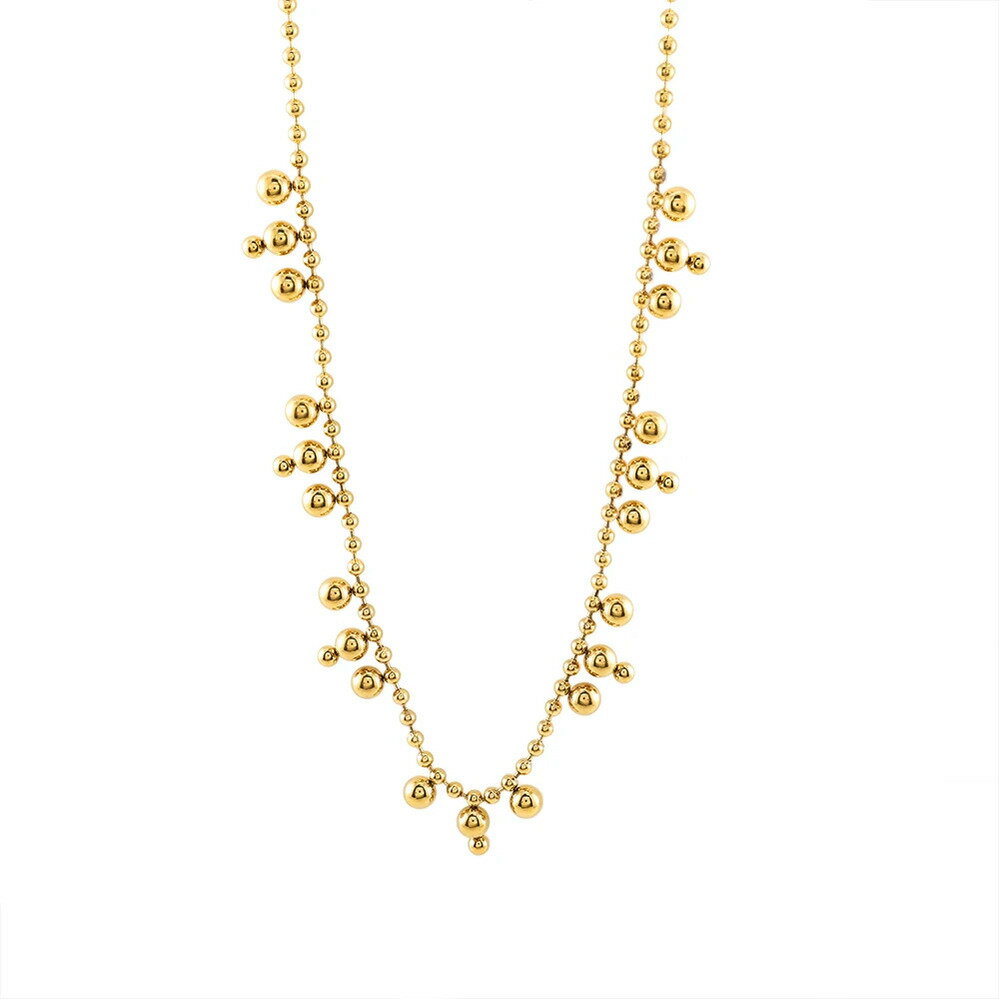 【送料無料】 チョーカー ネックレス ステンレス ゴールド ビーズ 韓国 レディース 225 新しい デザイン マルチ スチール 繊細 襟 ジュエリー ギフト