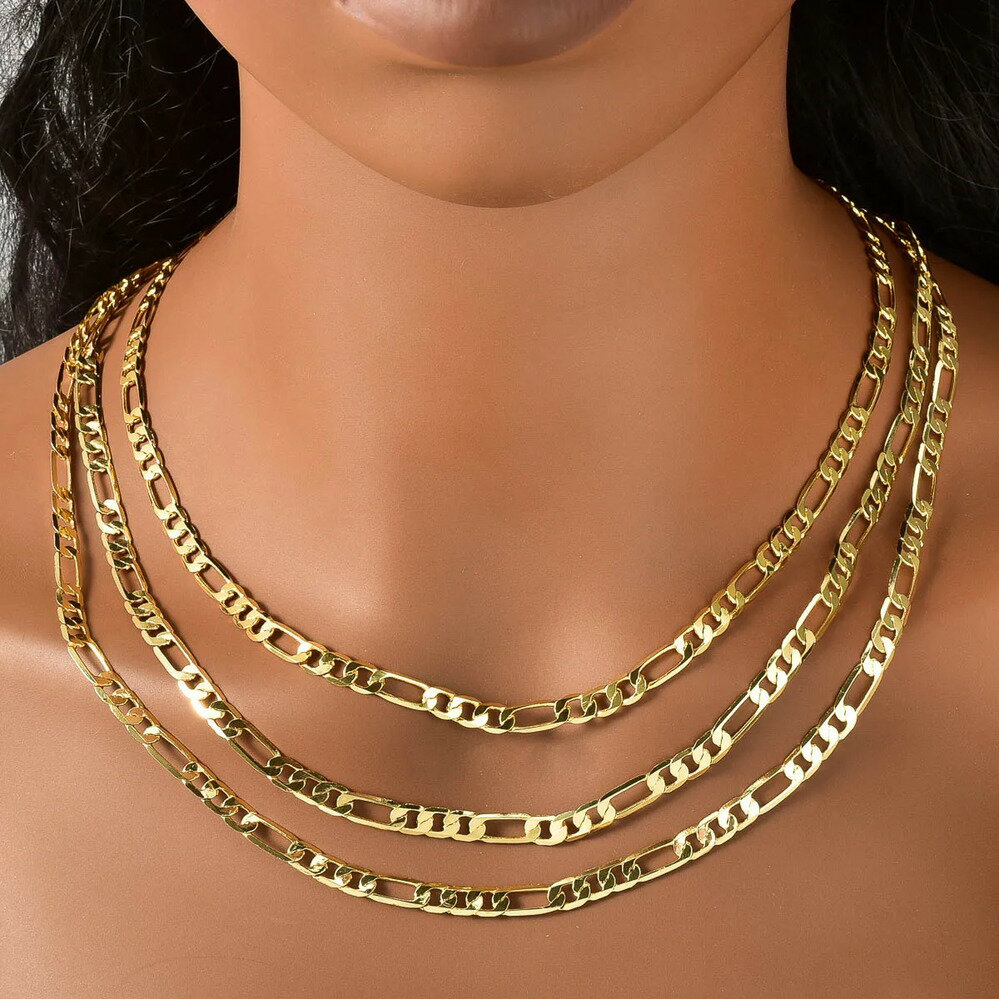 【送料無料】 チョーカー 指輪 リング ネックレス キューバ ゴールド チェーン レディース メンズ ジュエリー 18K プレート 幅 5mm リンク ファッション ベーシック パンク 襟 ギフト