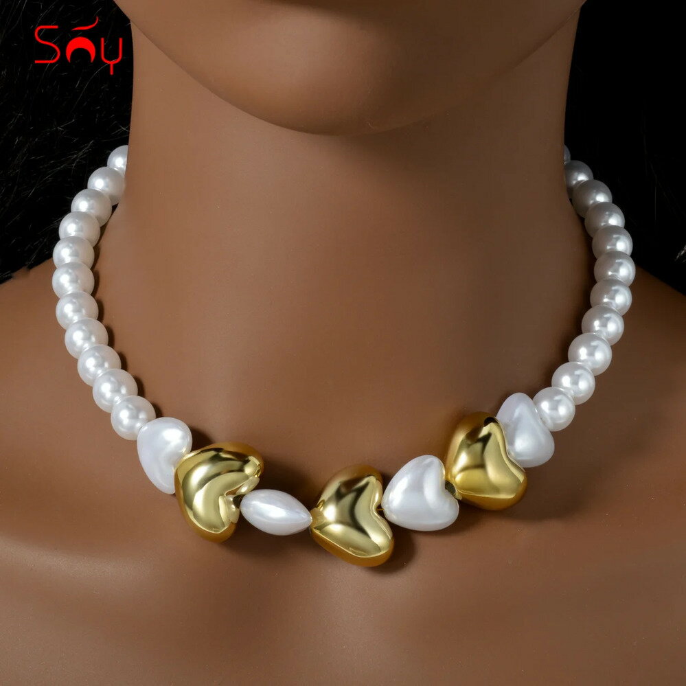 【送料無料】 チョーカー ネックレス 白 ホワイト ハート ビーズ パール ポール LOVE レディース カラー ネック ガール LoVe ボール 形 シェープ イミテーション 結婚式 ウェディング 夏 サマー ジュエリー アクセサリー