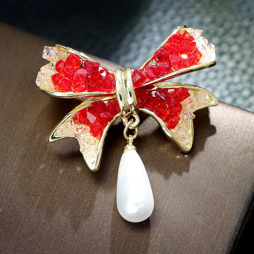 FineJewelrysの【送料無料】 ブローチ リボン レディース メンズ ハンドメイド オンバー カラー ボウノット 綺麗 エレガント 結婚式 ウェディング パーティ ピン 3 利用可能 ハイ 品質 ジュエリー｜アングル3