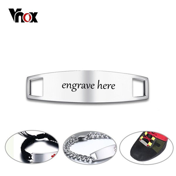 【クーポン利用で3120円】 ブレスレット 無料名入れ刻印 ステンレス ID カスタム プレート バー DIY シ..