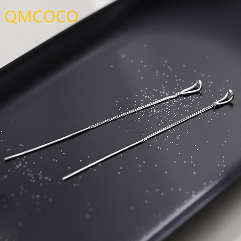 【クーポン利用で2890円】 ピアス シルバー ロング シンプル 韓国 レディース 女性 カラー 透かし アウト ジオメトリ タッセル パーソナリティ トレンド 耳 ジュエリー アクセサリー