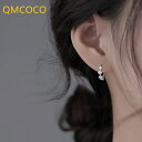 【送料無料】 ピアス シルバー スクエア ジルコニア フープ シンプル レディース 女性 新しい スタイル トレンド 耳 オーナメント デザイン カラー ジルコ...