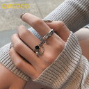 【送料無料】 指輪 リング シルバー レトロ シンプル レディース 女性 韓国 カラー ヒップホップ ファッション デザイン オープン インデックス フィンガー...