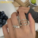 【送料無料】 指輪 リング シルバー クロス 十字架 フリーサイズ シンプル レディース 女性 カラー フィンガー クリエイティブ ねじれ 誕生日 パーティ ジ...