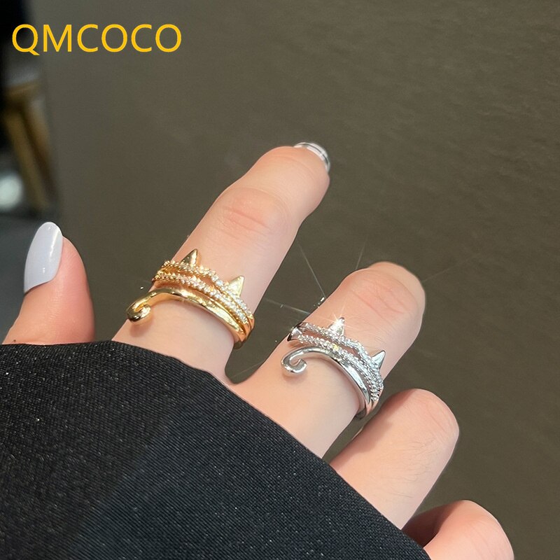 楽天FineJewelrys【クーポン利用で2890円】 指輪 リング ネコ シルバー ジルコニア レディース 女性 カラー ファッション クリエイティブ デザイン キャット 猫 ねこ ジルコン パーソナリティ アクセサリー 毎日 パーティ 可愛い 繊細 ジュエリー