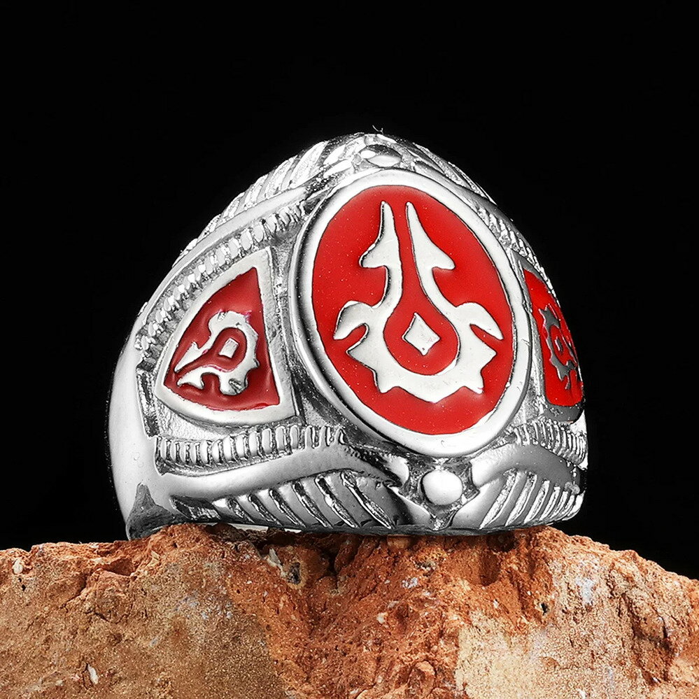 【クーポン利用で4680円】 指輪 リング ステンレス レディース メンズ ゲーム ロゴ 大群 スチール パン..