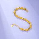 【クーポン利用で3570円】 ブレスレット ゴールド ブッダ ビーズ レディース 24k 中空 光沢 絶妙 ウェディング ギフト