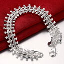 【クーポン利用で3340円】 ブレスレット シルバー リンクブレスレット チェーン レディース メンズ ホット 925 ジュエリー リンク 高級