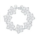 【クーポン利用で2950円】 ブレスレット シルバー 花 フラワー レディース 925 スターリング ファッション 魅力 ジュエリー ウェディング ギフト