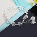 【クーポン利用で3570円】 ブレスレット シルバー 花 フラワー レディース 高い 品質 925 スターリング パーティ 魅力 ジュエリー ギフト