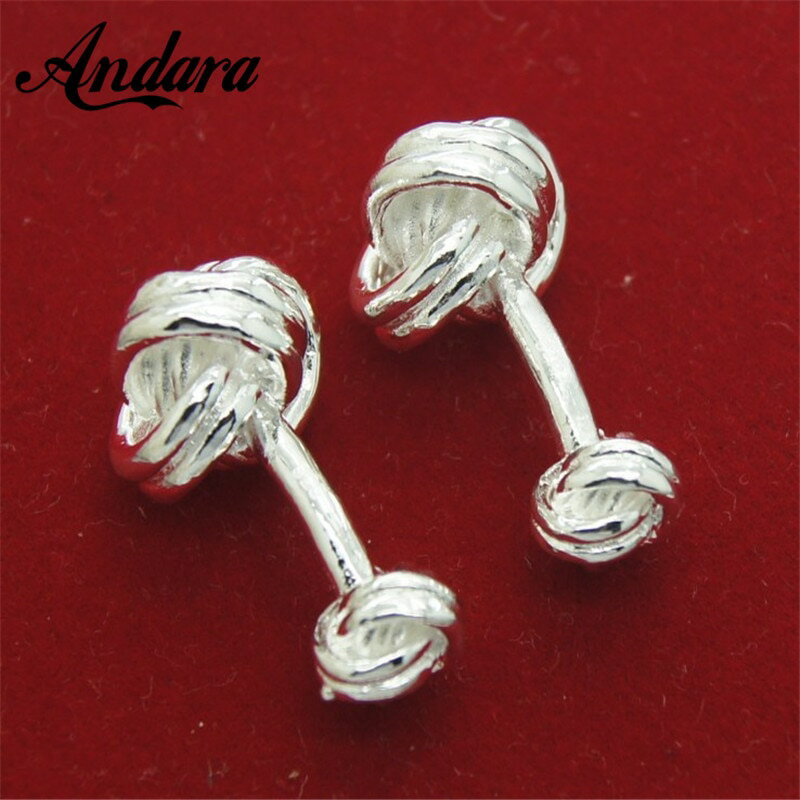 【クーポン利用で2830円】 カフスボタン シルバー A ラウンド リボン ノット 結び目 レディース 女性 メンズ 男性 ギフト ネクタイ a カフス リンク...