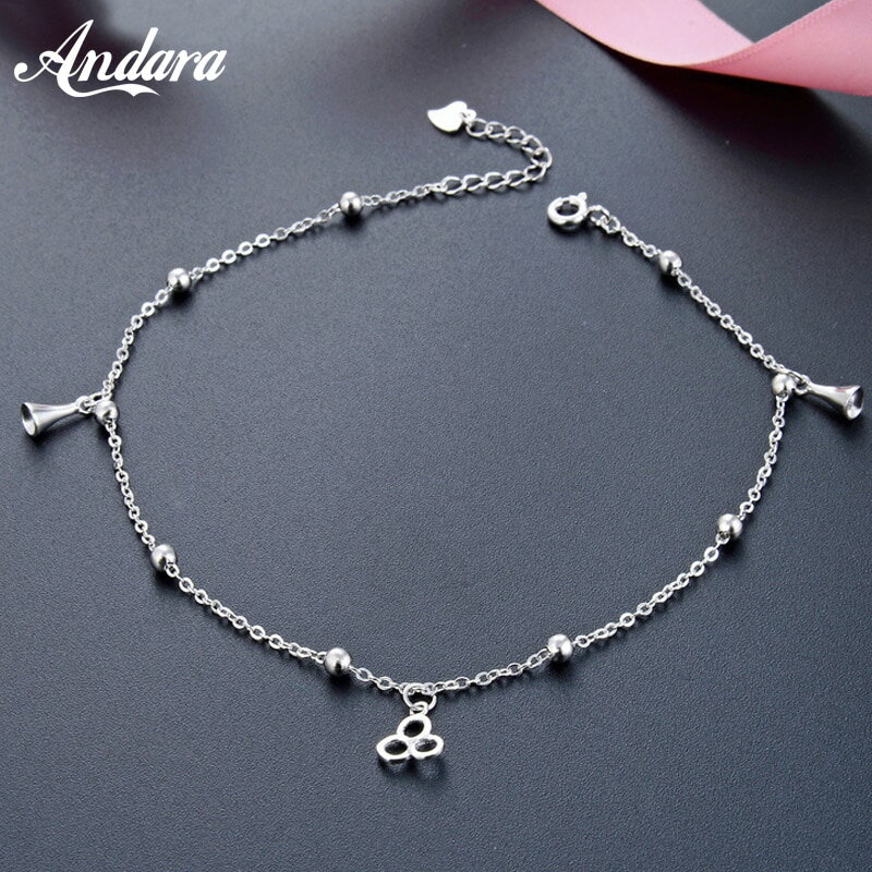 【送料無料】 アンクレット シルバー サークル シンプル ビーズ レディース 100%00% 925 スターリング 細い 小さな 夏 スタイル ジュエリー ギフ...