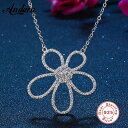 【クーポン利用で6030円】 ペンダント ネックレス シルバー 花 フラワー レース レディース 女性 リアル 925 スター 星リング スパークリング 高級 絶妙 ファイン ジュエリー(4)