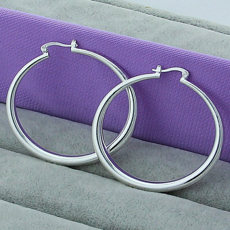 【クーポン利用で2920円】 ピアス シルバー サークル ラウンド フープ レディース 女性 925 クレオール ファッション ジュエリー