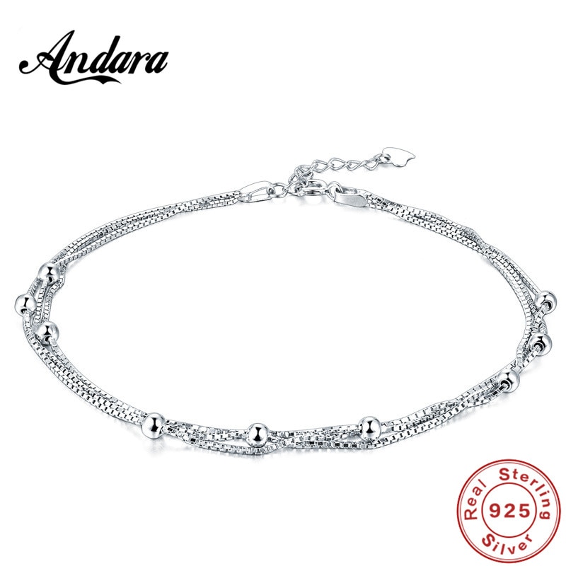 【送料無料】 アンクレット シルバー レディース 100%00%925 スターリング 夏 スタイル ファッション アクセサリー ジュエリー ギフト