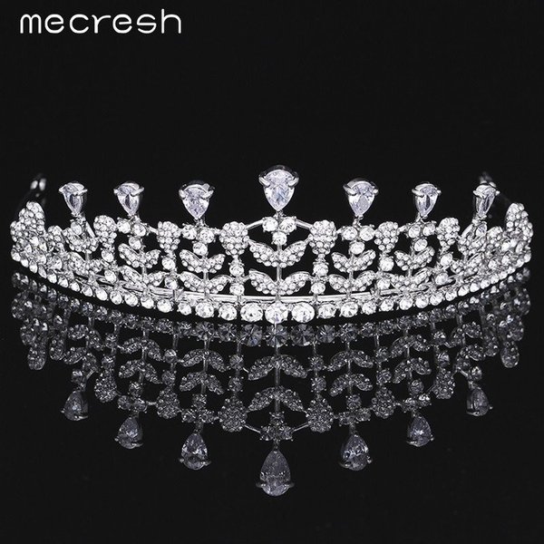 【クーポン利用で5630円】 ヘアアクセ キュービック ジルコニア ブライダル ティアラ クラウン エレガント シルバー クリスタル 植物 ヘア 人気 トレンド...