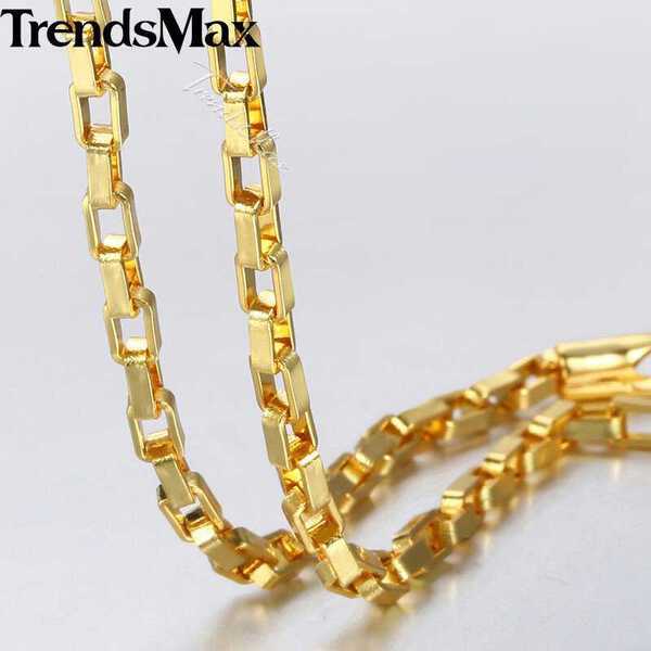【クーポン利用で4870円】 ネックレス レディース 女性 メンズ 男性 ゴールド チェーン おしゃれ 大人 かっこいい ごつい 3mm ボックス リンク 18...
