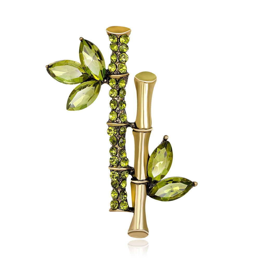 【送料無料】 ブローチ パール 真珠 レディース 女性 中国 伝統的 竹 バンブー エレガント シミュレーション エスニック ジュエリー ギフト