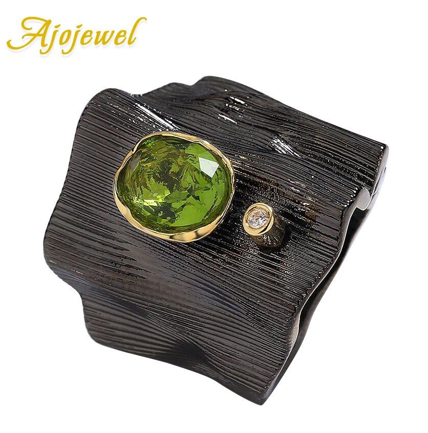 【クーポン利用で2930円】 指輪 リング 黒 ブラック 緑 グリーン ビンテージ ストーン レディース 女性 イレギュラー 幾何学 2022 幅 ..