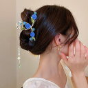 【クーポン利用で3300円】 ヘアークリップ サメ アクリル プラスチック レジン 樹脂 花 フラワー パール 真珠 爪 レディース 女性 ビッグ 髪 かわいい...