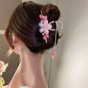 【クーポン利用で3300円】 ヘアークリップ アクリル プラスチック レジン 樹脂 花 フラワー 爪 ロング レディース 女性 綺麗な 髪 古代 中国 ジュエリ...