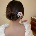 【クーポン利用で3720円】 ヘアピン ピンク 花 フラワー レディース 女性 2022 中国 スタイル かわいい 髪 ヘアー ジュエリー 美しい ギフト