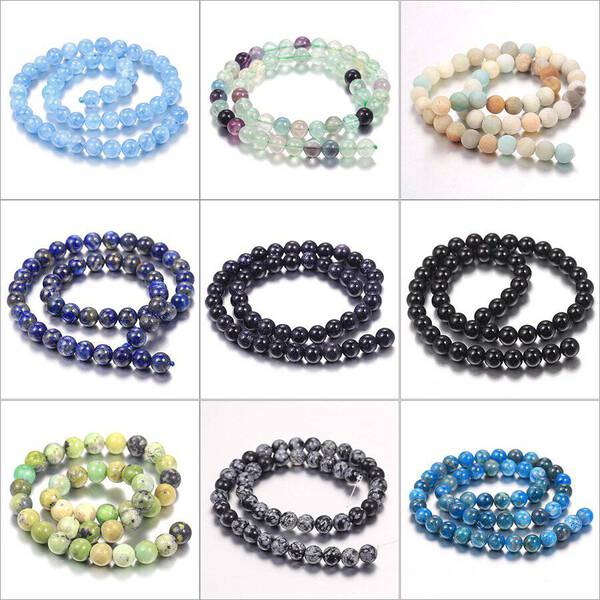 Crystal - 【送料無料】 ブレスレット スノーフレーク サッカー フットボール ビーズ ストーン レディース 自然 ラピス ラズリ 黒曜石 恐ろしい 蛍光 ゆるい 形 作り 38ストーン 数珠