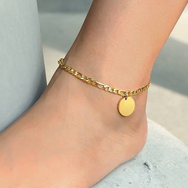 【送料無料】 アンクレット ブレスレット チェーン コイン シンプル レディース 足 アクセサリー 夏 ビーチ サンダル ジュエリー チャーム 足首 ギフト サ...