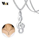 【クーポン利用で4430円】 ペンダント ネックレス ステンレス レディース 女性 メンズ 男性 おしゃれ 大人 音符 メモリアル 透かし柄 ポイント