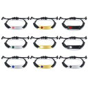 【クーポン利用で4350円】 ブレスレット 黒 ブラック メディカルアラート ステンレス ロープ フリーサイズ レディース メンズ 名入れ刻印 IDブレスレット...