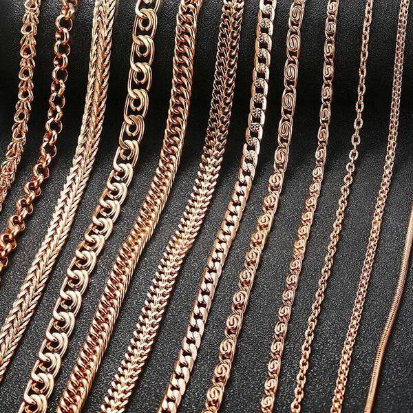 【クーポン利用で3990円】 ネックレス ピンクゴールド スネーク ステンレス チェーン レディース 女性 メンズ 男性 チョーカー ローズゴールド 喜平 巻き...