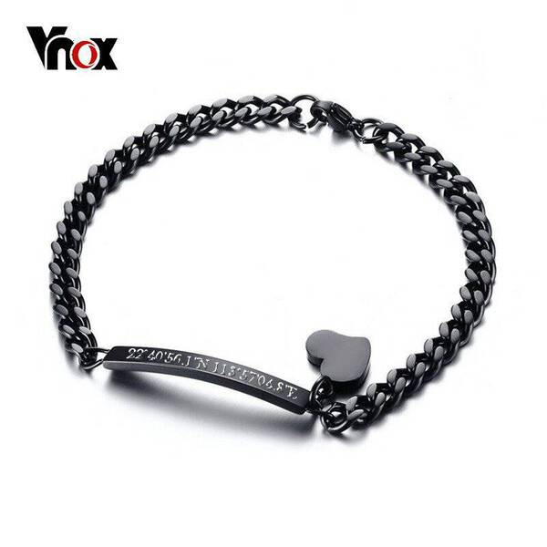 【送料無料】 ブレスレット バングルハート ステンレス 無料刻印 バングル ハート レディース 経度 緯度 インフォ GPS