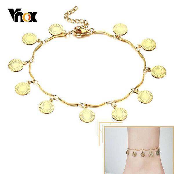 【クーポン利用で3130円】 アンクレット ハート ステンレス ビンテージ チェーン メタル コイン ガン レディース エレガント スター 星 葉 チャーム リ...