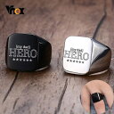 【送料無料】 リング 黒 ブラック ステンレス 印台 A 指輪 メンズ 男性 無料オリジナル刻印 HERO DAD パンク スタンプ 有意 父親 ギフト印台 印...