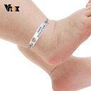 【クーポン利用で3860円】 アンクレット バングル ブレスレット ステンレス フリーサイズ ガ メンズ 男性 無料オリジナル刻印 赤ちゃん フェード 調整可能...