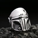 【送料無料】 指輪 リング ステンレス メンズ ハイ ポリッシュ パーソナリティ マスク ボーイ 3316L スチール パンク ファッション パーティ お守り ジュエリー