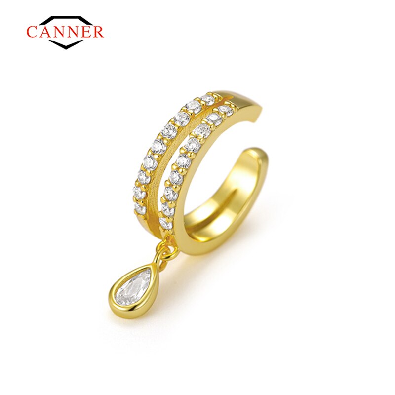 【クーポン利用で3670円】 ピアス シルバー ジルコニア シンプル レディース 女性 S925 スター 星リング ダブル 行 ジルコン 耳 イヤー カフ フェイク クリップ ファイン ジュエリー 1個