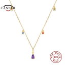 【クーポン利用で10720円】 ペンダント ネックレス シルバー ジルコニア チェーン レース レディース 女性 925 スター 星リング カラフル ジルコン チョーカー ファッション ジュエリー アクセサリー ギフト(4)