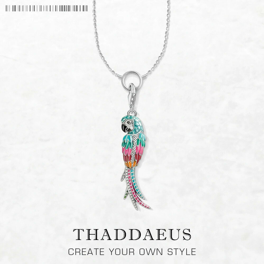 【送料無料】 チャーム ネックレス 動物 アニマル シルバー プラント オウム ハート ダイズ リング 鳥 レディース バード パラダイス 夏 サマー ブランド...