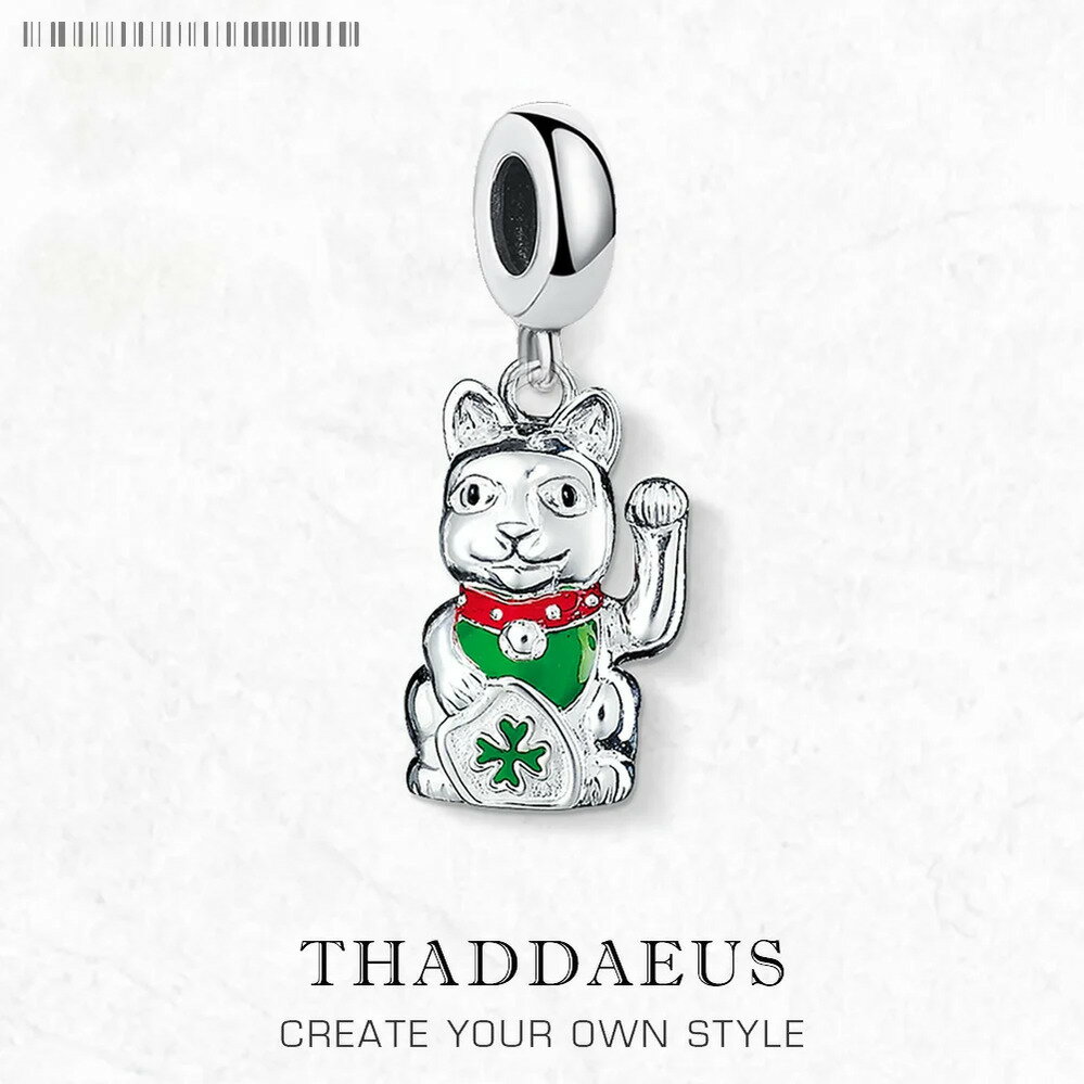 【クーポン利用で5100円】 チャーム ペンダント 動物 アニマル シルバー レトロ リング ネコ レディース メンズ ラッキー 猫 キャット 9255 スターリング ファイン ジュエリー ギフト