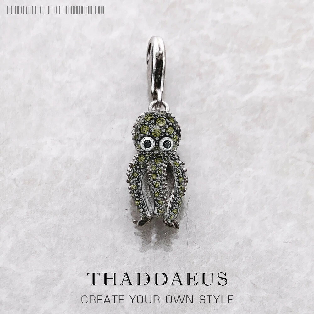 【クーポン利用で2790円】 チャーム ペンダント 動物 アニマル シルバー プラント リング タコ レディ..