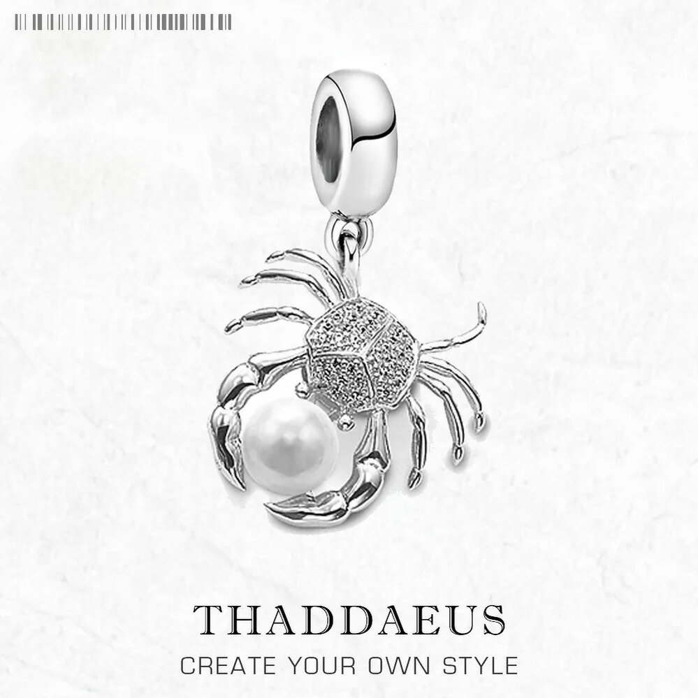 【クーポン利用で5100円】 チャーム ペンダント 動物 アニマル フィッシュ シルバー パール リング カニ 魚 レディース 蟹 かに ファッション シー 海...