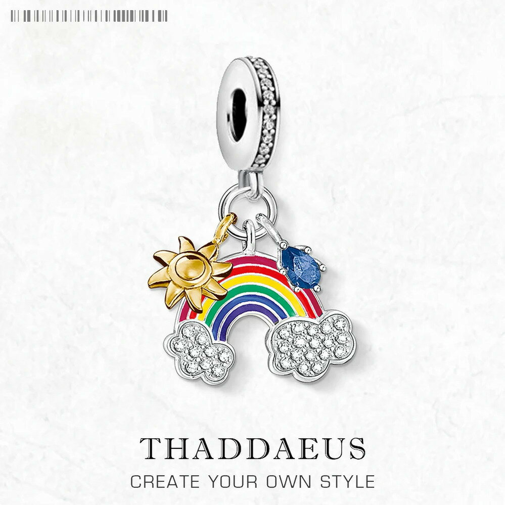 【送料無料】 チャーム ペンダント レインボー シルバー リング LOVE レディース DIY トレンド カワイイ 虹 太陽 雨 レイン Love 9255 ス...