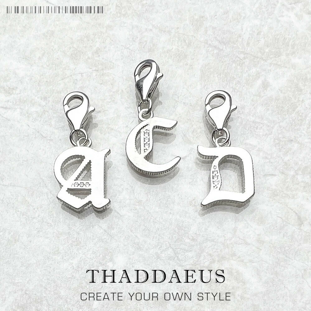 【送料無料】 チャーム ペンダント シルバー リング レディース メンズ リアル 9255 スターリング ラッキー レター ABC ワード ファッション ジュエ...