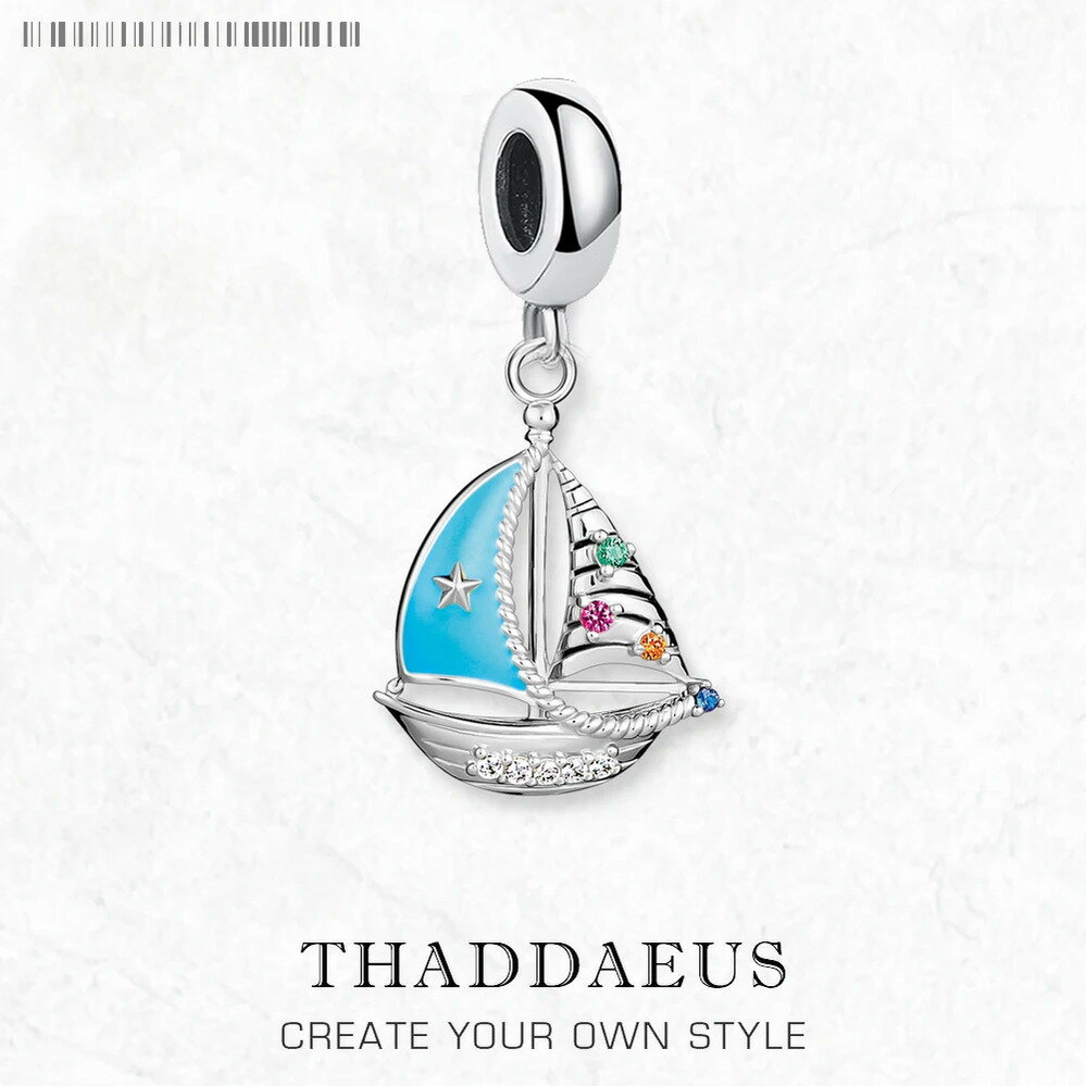 【クーポン利用で2790円】 チャーム ペンダント セーリング 青 ブルー シルバー プラント ボート レデ..