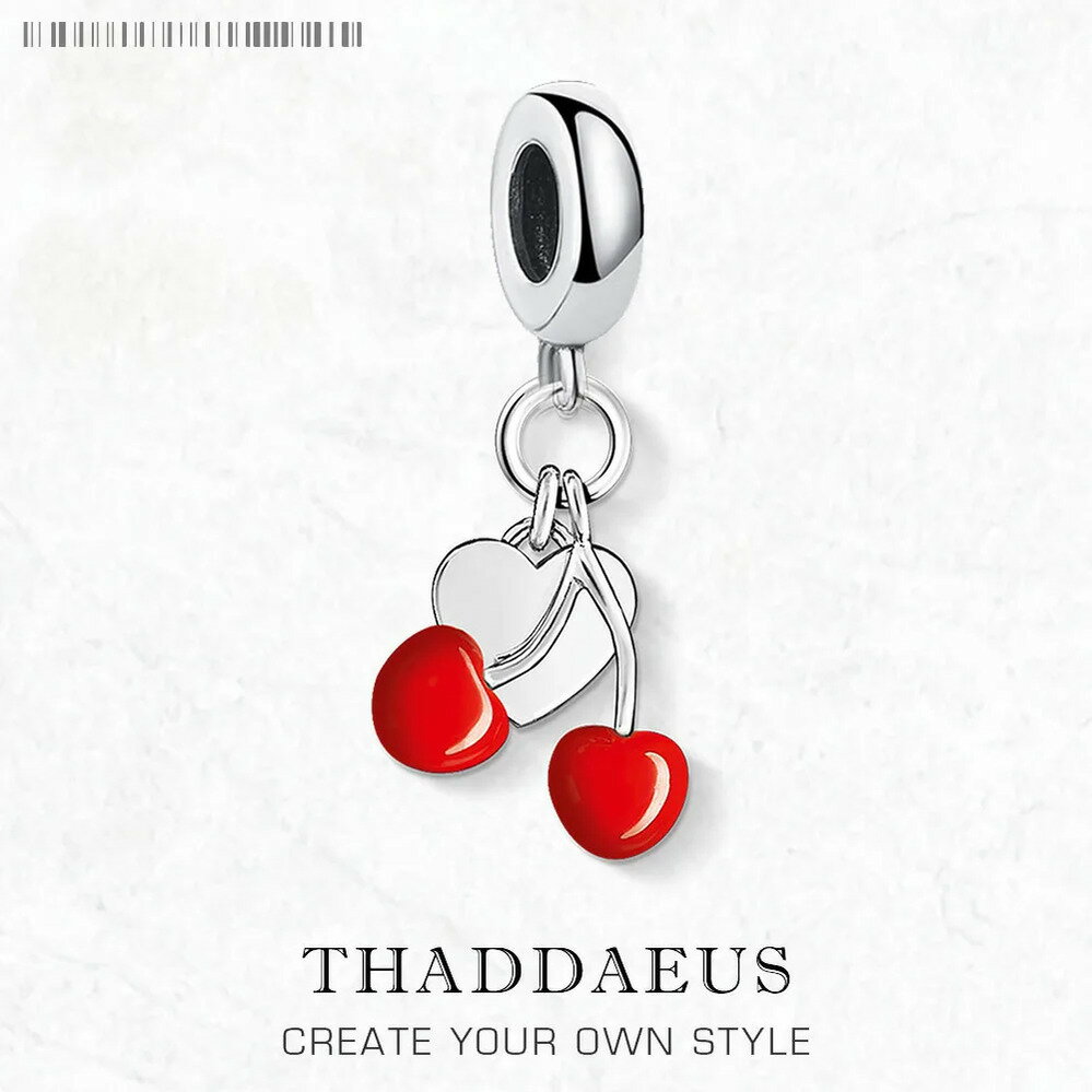 【送料無料】 チャーム ペンダント 赤 レッド シルバー プラント ハート リング LOVE レディース チェリー 夏 サマー ブランド 新しい トレンド 92...