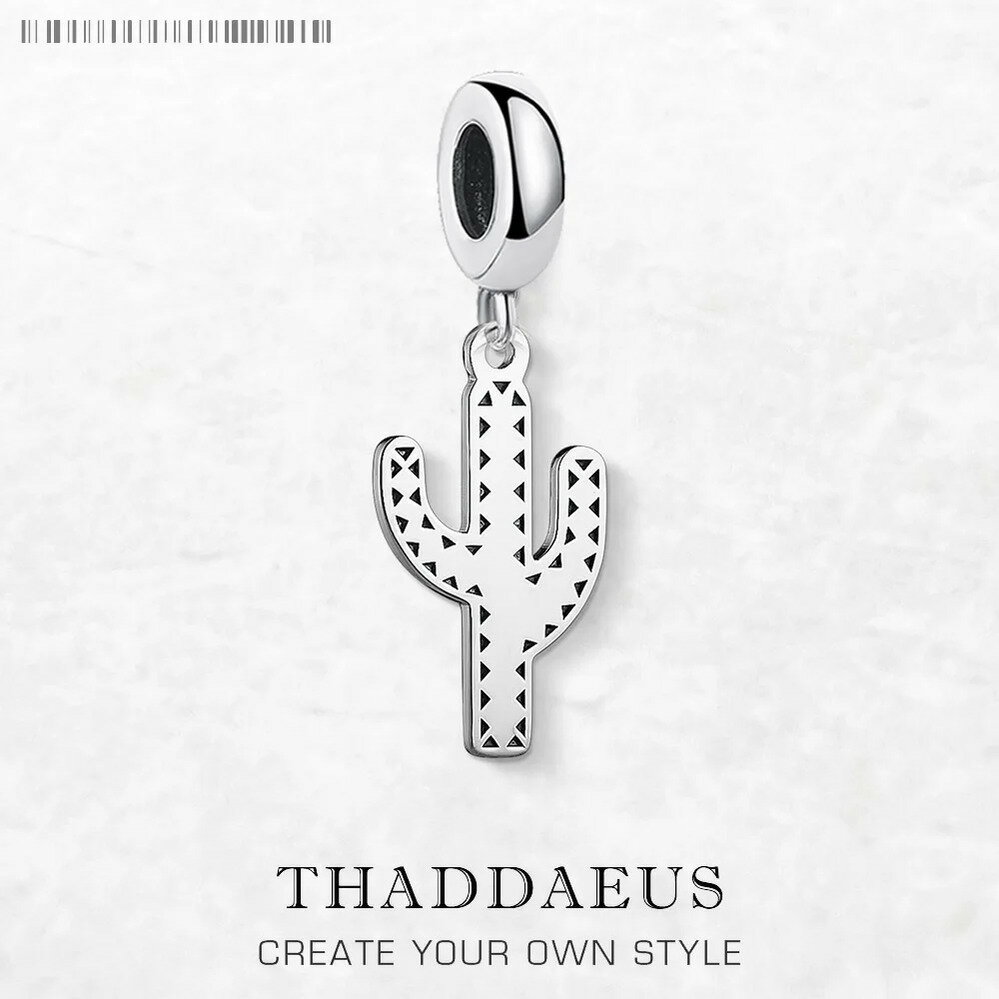 【送料無料】 チャーム ペンダント シルバー プラント リング 揺れる 植物 レディース メンズ ダングル カクタス サボテン 9255 スターリング エスニック ラッキー ギフト