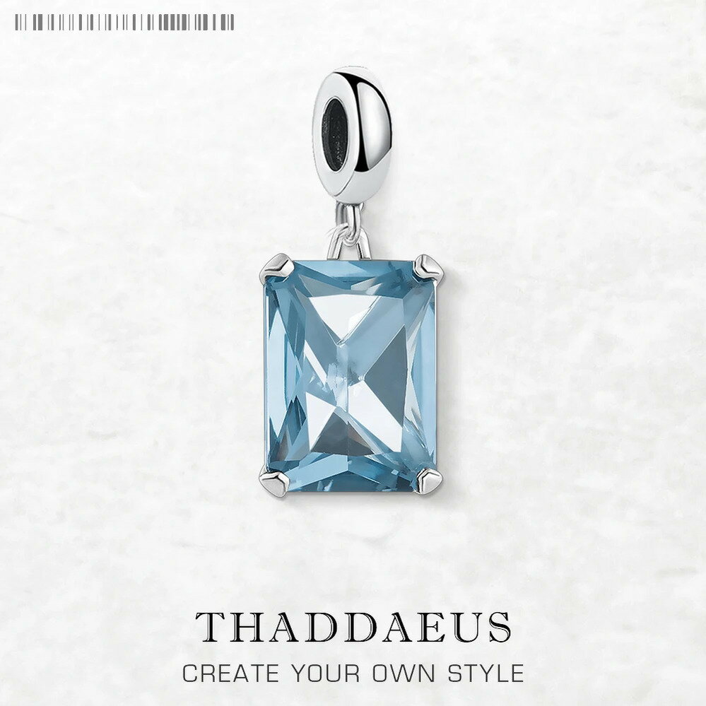 【送料無料】 チャーム ペンダント 青 ブルー シルバー ストーン リング 揺れる レディース 大きい ダングル ファイン ジュエリー ヨーロッパ クラブ ボヘミア ギフト 9255 スターリング