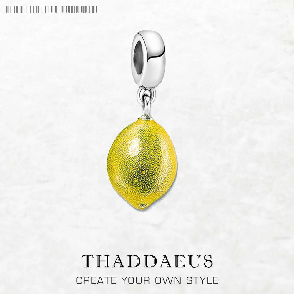 【送料無料】 チャーム ペンダント 黄 イエロー シルバー リング 揺れる レディース メンズ レモン ダングル ヨーロッパ ファイン ジュエリー かわいい ギフト 925 スターリング